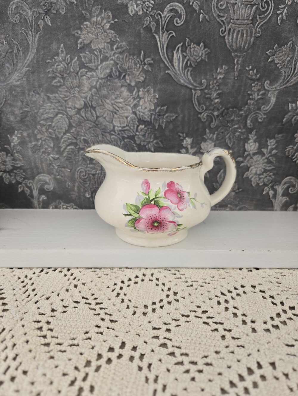 Vintage Grindley Cream Petal Miniature Floral Creamer